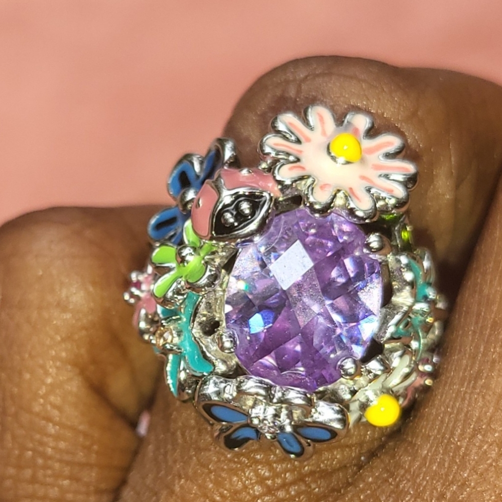 💥SALE 3 for $35💥 Enamel Painted Silver Ring